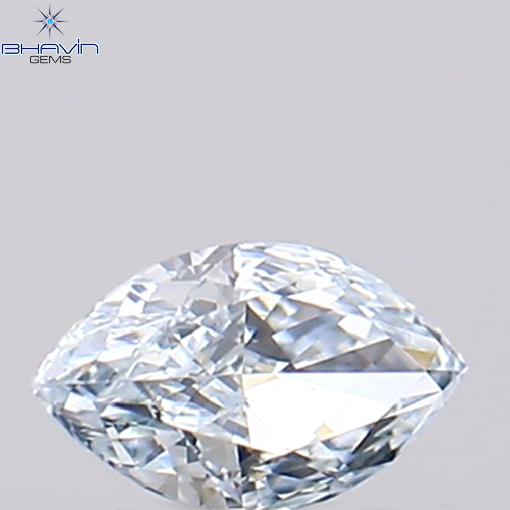 0.12 CT, Marquise Shape, Natural Diamond Greenish Blue Color, VS1 Clarity (4.51 MM )