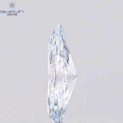 0.11 CT, Marquise Shape Natural Diamond , Greenish Blue Color,  VS1 Clarity (4.90 MM )