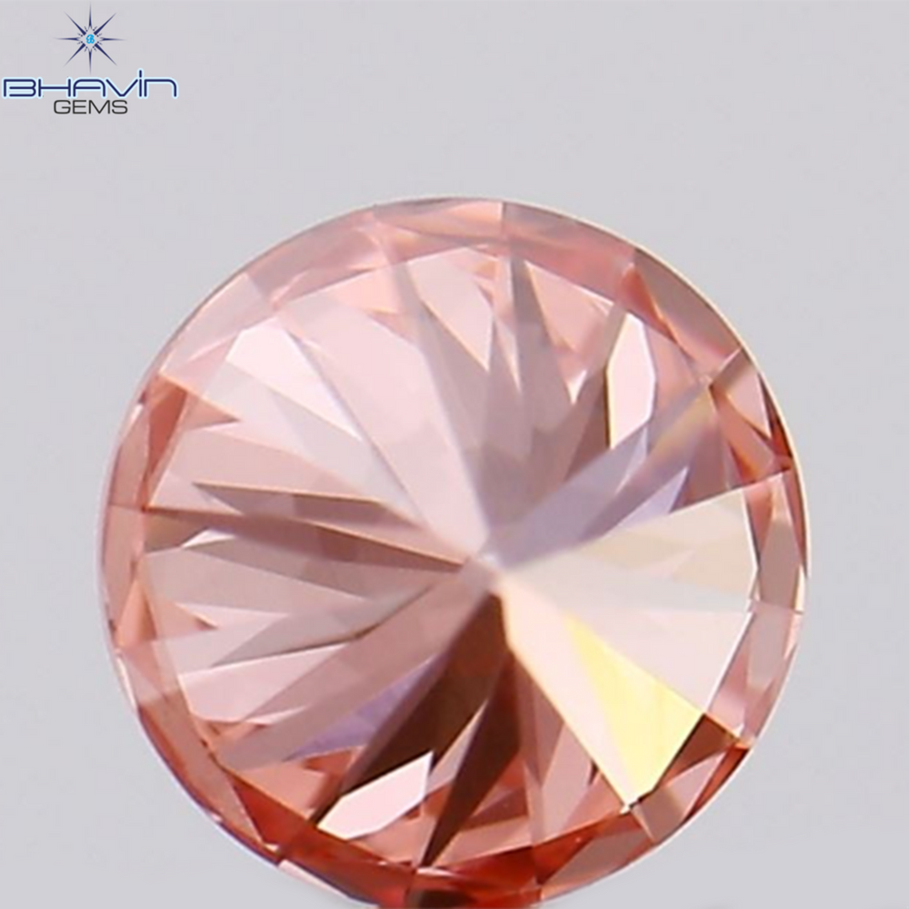 0.12 CT, Round Diamond, Pink Color, VVS1 Clarity