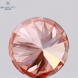 0.12 CT, Round Diamond, Pink Color, VVS1 Clarity