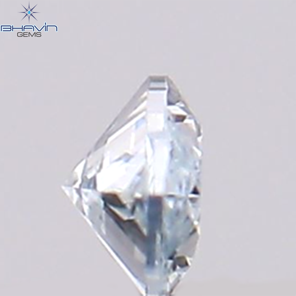 0.07 CT, Marquise  Shape Natural Diamond Greenish Blue Color, VS1 Clarity (3.67 MM )