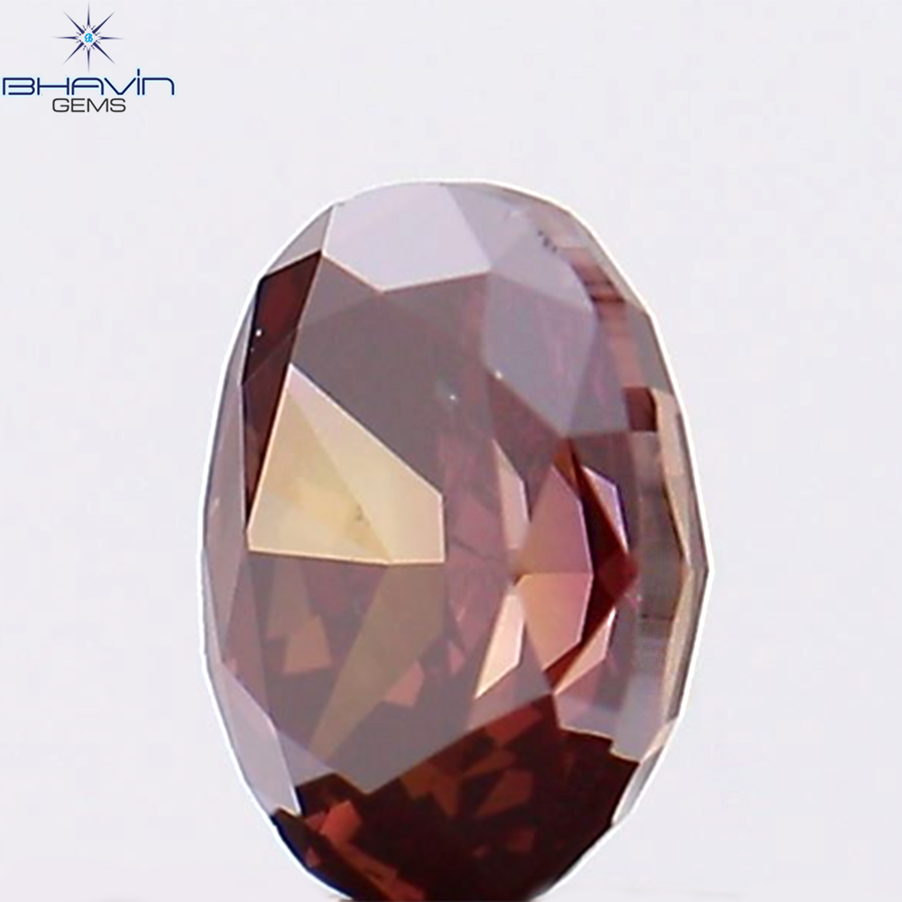 0.33 CT, Oval Shape, Natural Diamond, Pink Color, VS2 Clarity (4.63 MM)
