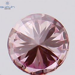 0.09 CT, Round Diamond, Pink Color, VS2 Clarity