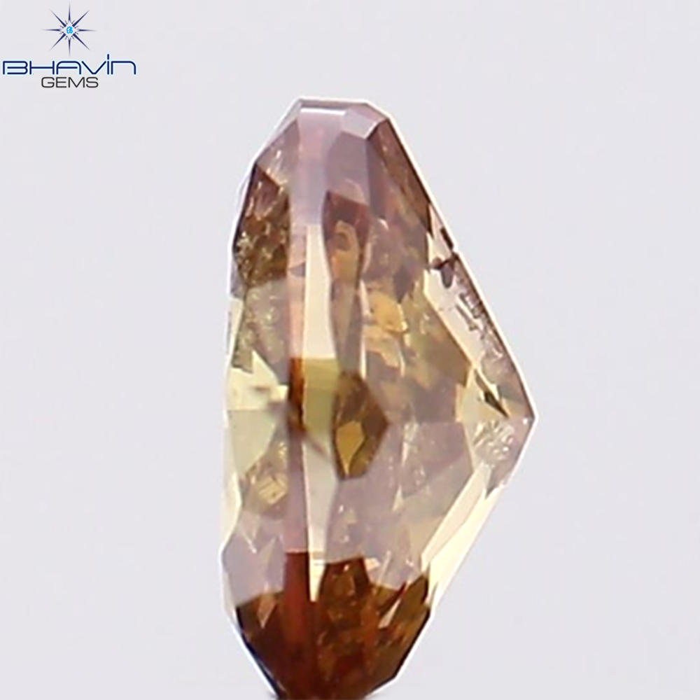 0.25 CT, Oval Shape, Natural Diamond, Brown Pink Color, I1 Clarity (4.52 MM)