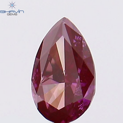0.16 CT, Pear Shape, Natural Diamond, Pink Color, VS2 Clarity (4.52 MM)