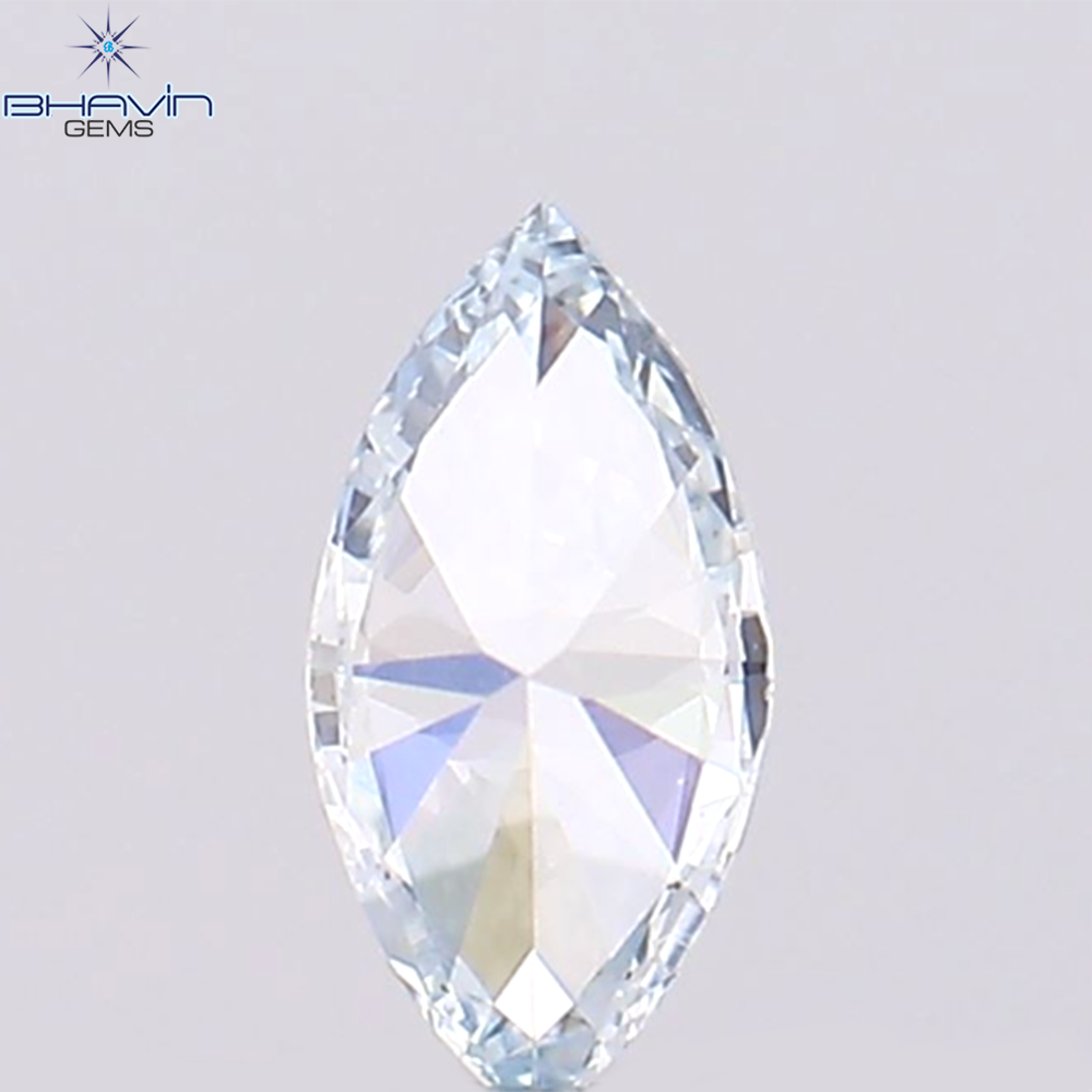 0.11 CT, Marquise Shape Natural Diamond , Greenish Blue Color,  VS1 Clarity (4.90 MM )