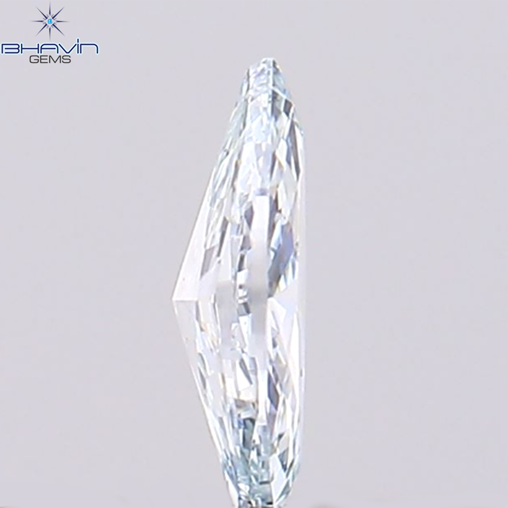 0.11 CT, Marquise Shape, Natural Diamond Greenish Blue Color, VS2 Clarity ( 5.00 MM )