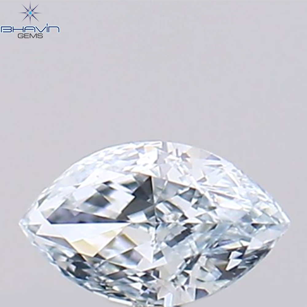 0.12 CT, Marquise Shape, Natural Diamond Greenish Blue Color, VS1 Clarity (4.51 MM )