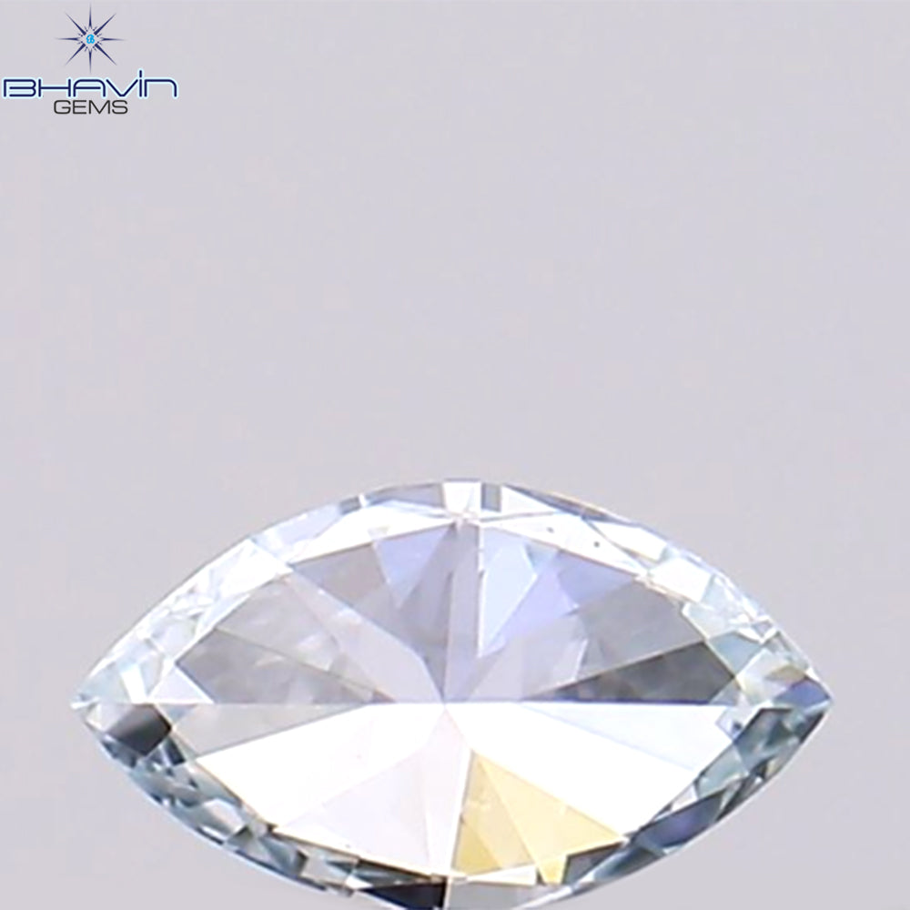 0.07 CT, Marquise  Shape Natural Diamond Greenish Blue Color, VS1 Clarity (3.67 MM )