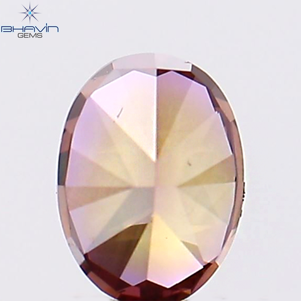 0.33 CT, Oval Shape, Natural Diamond, Pink Color, VS2 Clarity (4.63 MM)