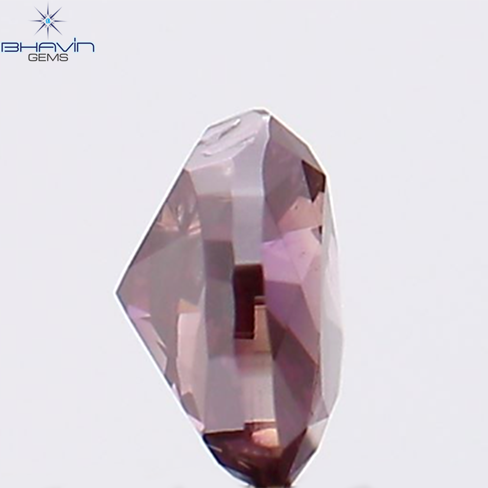 0.27 CT, Heart Shape, Natural Diamond, Pink Color, SI2 Clarity (3.91 MM)