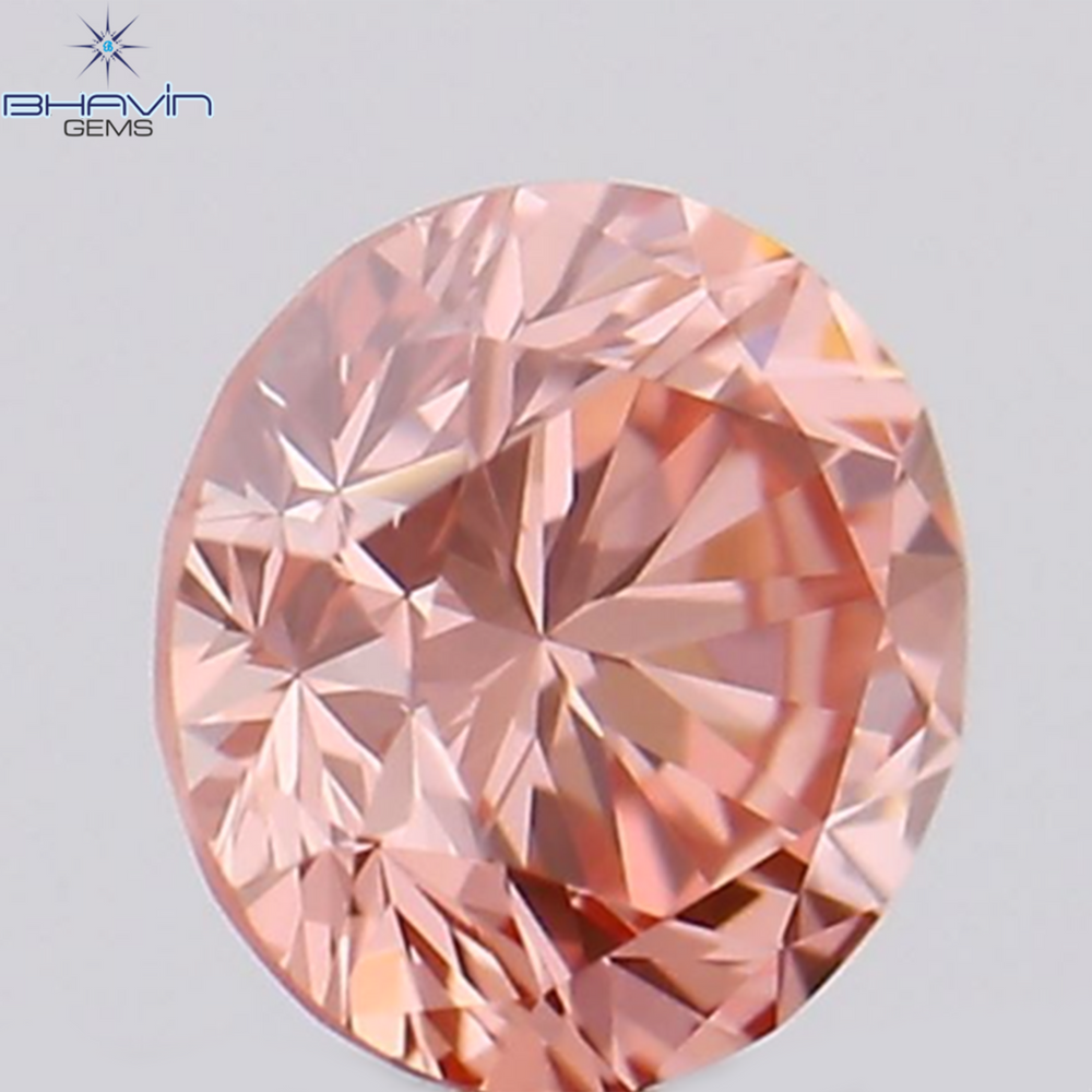 0.12 CT, Round Diamond, Pink Color, VVS1 Clarity