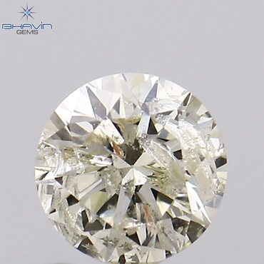 0.30 CT Round Brilliant Cut Diamond,  White (M) Color, Clarity I2