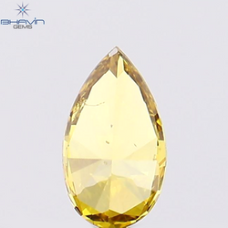 0.19 CT Pear Shape Natural Diamond , Vivid Yellow Color,  VS2 Clarity (3.03 MM )