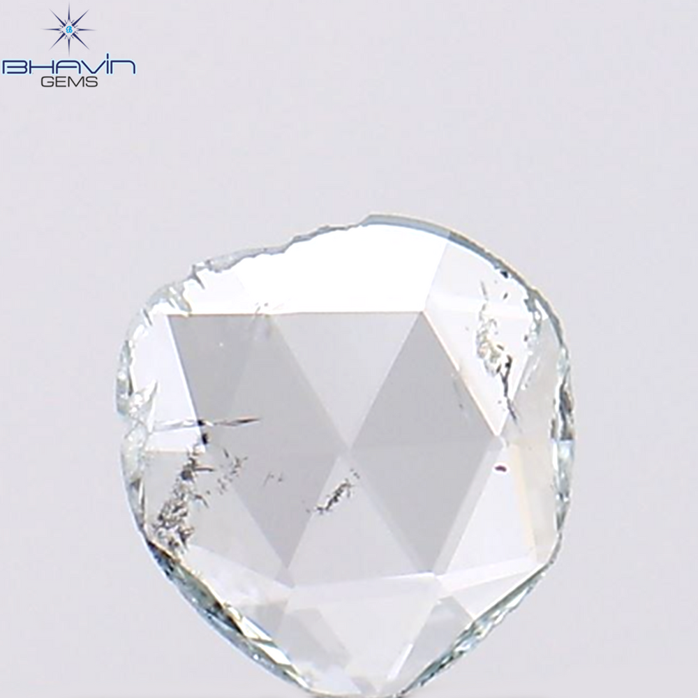 0.09 CT Round Rose Cut Shape Natural Diamond Greenish Blue Color SI1 Clarity (4.00 MM)
