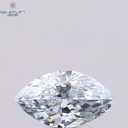 0.07 CT, Marquise  Shape Natural Diamond Greenish Blue Color, VS1 Clarity (3.67 MM )