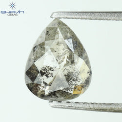 0.76 CT Pear Shape Natural Diamond Salt And pepper Color I3 Clarity (7.57 MM)