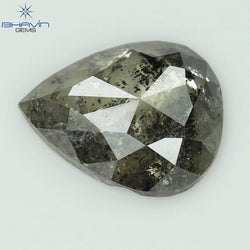 0.76 CT Pear Shape Natural Diamond Salt And pepper Color I3 Clarity (7.57 MM)