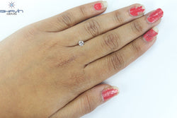 0.30 Round Brilliant Cut  Diamond, Light Brown Color, Clarity  SI2