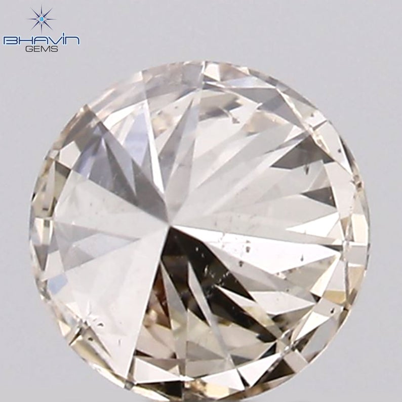 0.30 Round Brilliant Cut  Diamond, Light Brown Color, Clarity  SI2