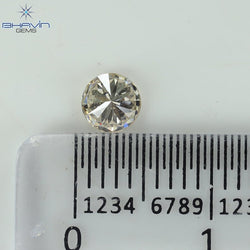 0.30 Round Brilliant Cut  Diamond, Light Brown Color, Clarity  SI2