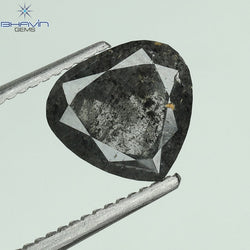 1.30 CT Heart Shape Natural Diamond Salt And pepper Color I3 Clarity (7.51 MM)
