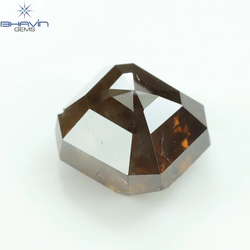 1.63 CT Square Emerald Diamond Dark Brown Color Diamond I3 Clarity (6.39 MM)