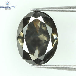 1.21 CT Gray Diamond Oval Diamond Natural Loose Diamond Clarity VS2 (7.54 MM)