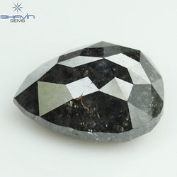 1.31 CT Pear Shape Natural Diamond Salt And pepper Color I3 Clarity (7.33 MM)
