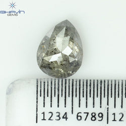 1.74 CT Pear Shape Natural Diamond Salt And pepper Color I3 Clarity (8.41 MM)