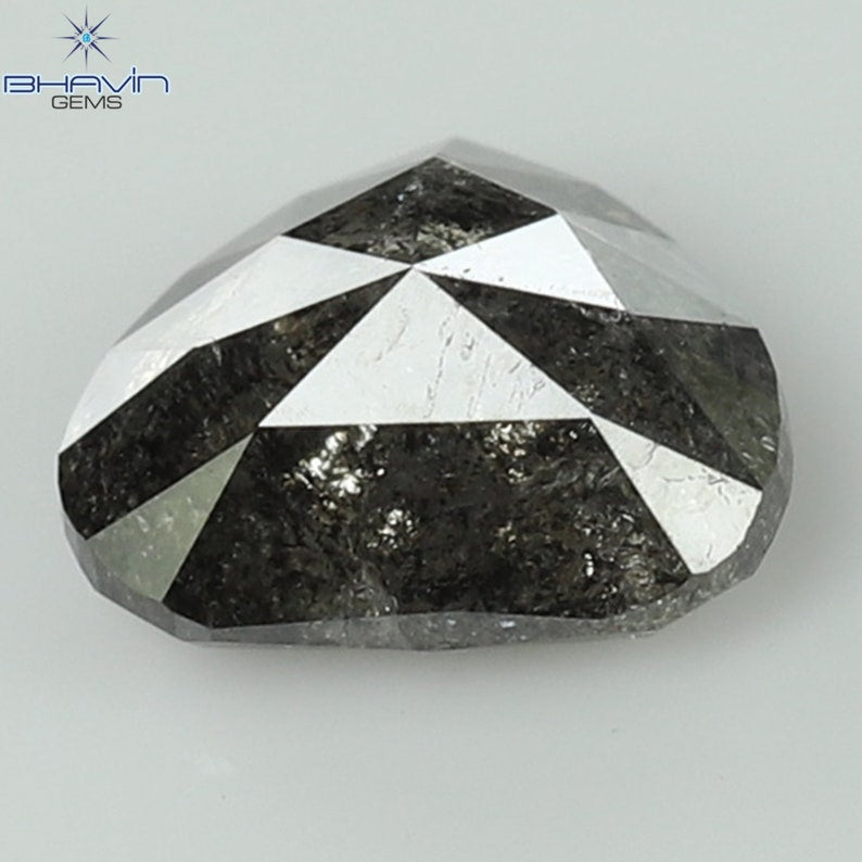 0.75 CT Heart Shape Natural Diamond Salt And pepper Color I3 Clarity (6.04 MM)