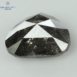 0.75 CT Heart Shape Natural Diamond Salt And pepper Color I3 Clarity (6.04 MM)