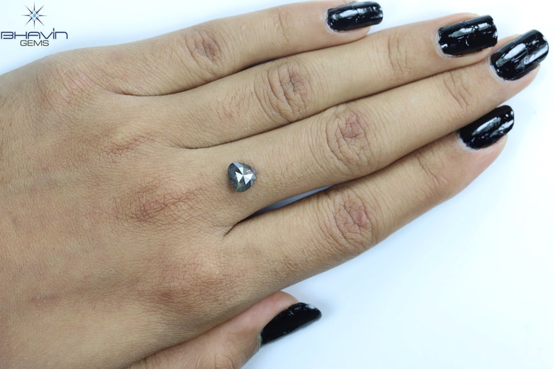 1.30 CT Heart Shape Natural Diamond Salt And pepper Color I3 Clarity (7.51 MM)