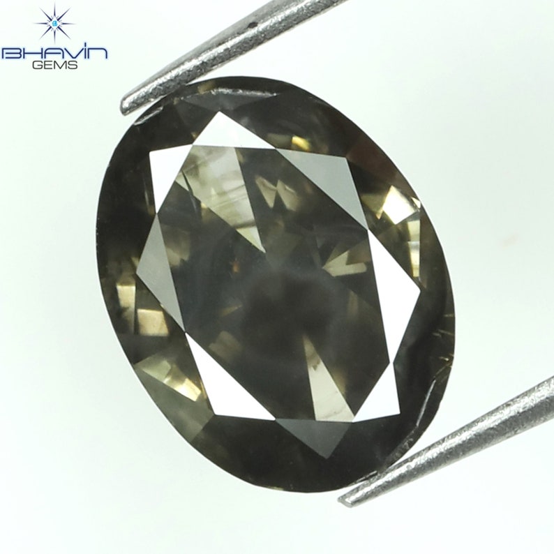 1.21 CT Gray Diamond Oval Diamond Natural Loose Diamond Clarity VS2 (7.54 MM)