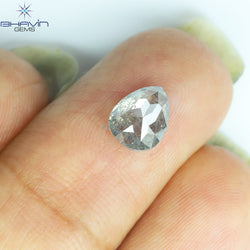 1.07 CT Pear Shape Natural Diamond Salt And pepper Color I3 Clarity (7.21 MM)