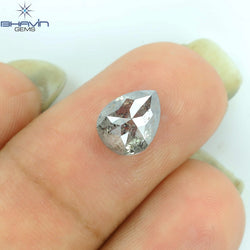 1.74 CT Pear Shape Natural Diamond Salt And pepper Color I3 Clarity (8.41 MM)