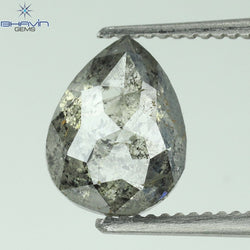 1.74 CT Pear Shape Natural Diamond Salt And pepper Color I3 Clarity (8.41 MM)