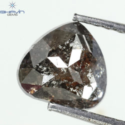 1.51 CT Pear Shape Natural Diamond Salt And pepper Color I3 Clarity (6.53 MM)