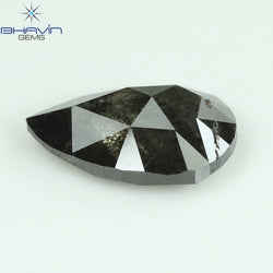 1.05 CT Pear Shape Natural Diamond Salt And pepper Color I3 Clarity (8.53 MM)