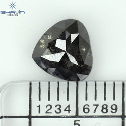 1.50 CT Pear Shape Natural Diamond Black (Salt And pepper) Color I3 Clarity (6.41 MM)
