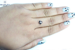 1.50 CT Pear Shape Natural Diamond Black (Salt And pepper) Color I3 Clarity (6.41 MM)