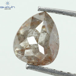 1.10 CT ペアシェイプ ナチュラル ダイヤモンド ソルト アンド ペッパー カラー I3 クラリティ (6.66 MM)