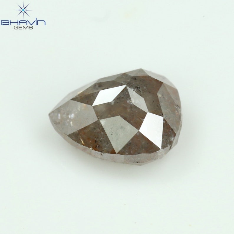 1.10 CT ペアシェイプ ナチュラル ダイヤモンド ソルト アンド ペッパー カラー I3 クラリティ (6.66 MM)