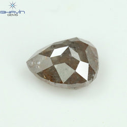 1.10 CT ペアシェイプ ナチュラル ダイヤモンド ソルト アンド ペッパー カラー I3 クラリティ (6.66 MM)