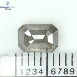 1.12 CT Square Emerald Diamond Salt And Pepper Diamond Clarity I3 (6.58 MM)