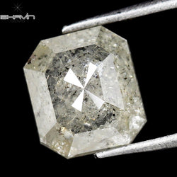 0.86 CT スクエア エメラルド ダイヤモンド ホワイト ダイヤモンド クラリティ I3 (5.65 MM)