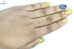 1.10 CT ペアシェイプ ナチュラル ダイヤモンド ソルト アンド ペッパー カラー I3 クラリティ (6.66 MM)