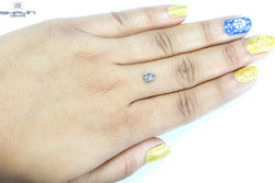 0.62 CT Pear Shape Natural Diamond Salt And pepper Color I3 Clarity (4.42 MM)