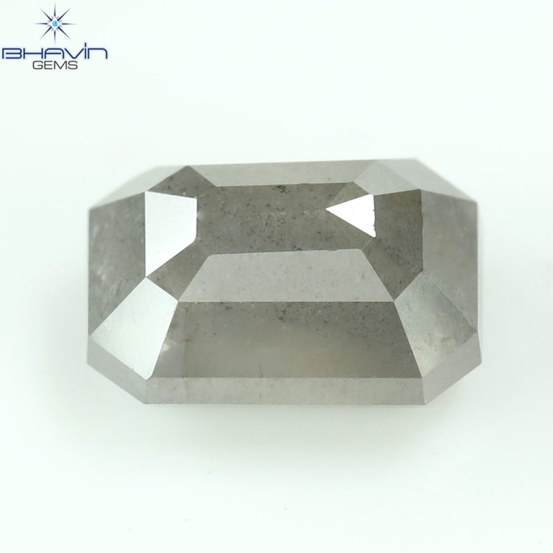 1.12 CT Square Emerald Diamond Salt And Pepper Diamond Clarity I3 (6.58 MM)