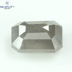 1.12 CT Square Emerald Diamond Salt And Pepper Diamond Clarity I3 (6.58 MM)